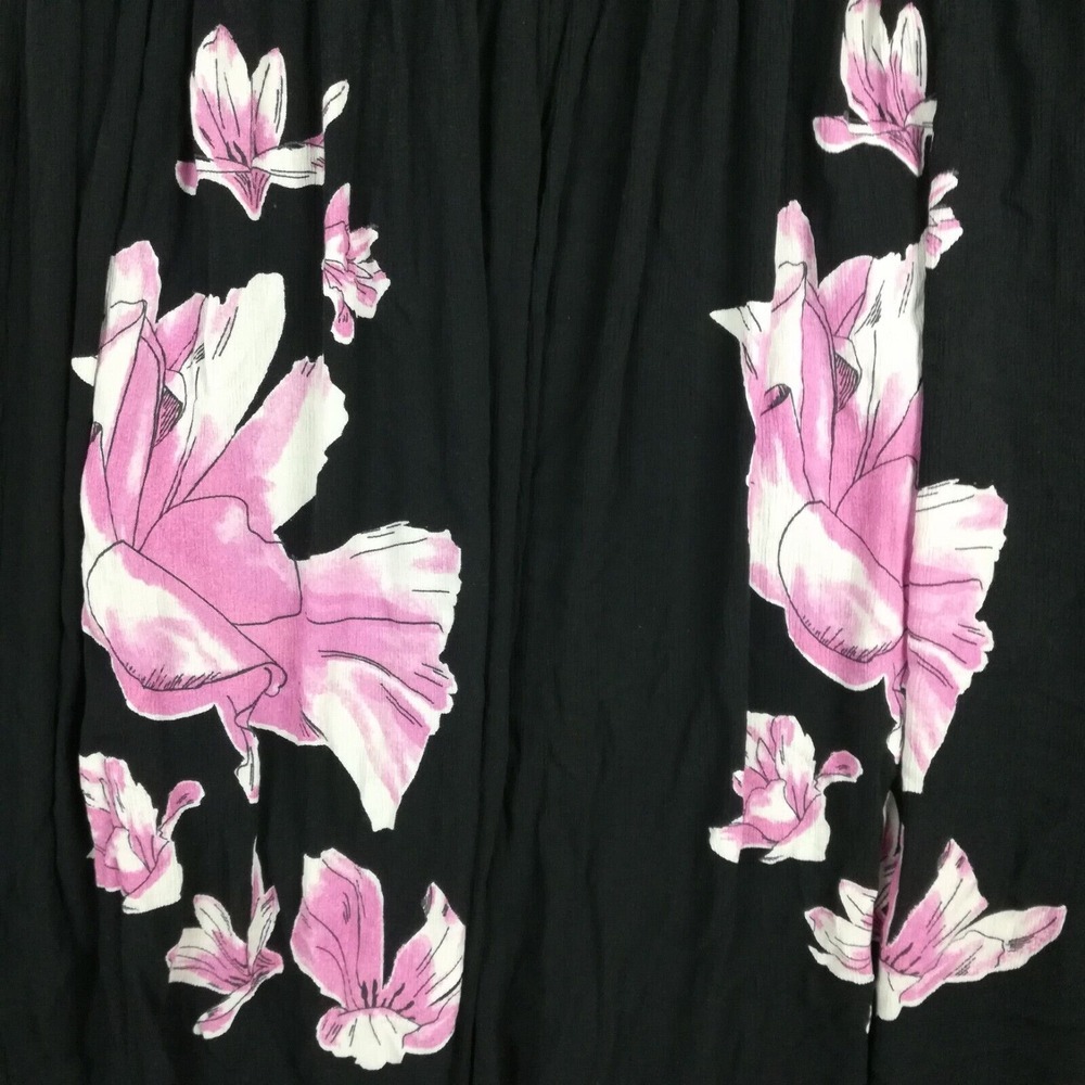 Bedford Fair Womens Dress Maxi Black Floral Lily Sleeveless Plus 2X - Picture 8 of 10